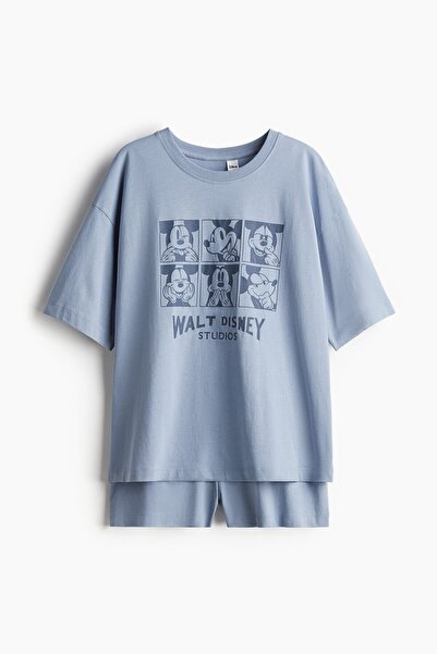 H&M Baskılı Pijama Takımı