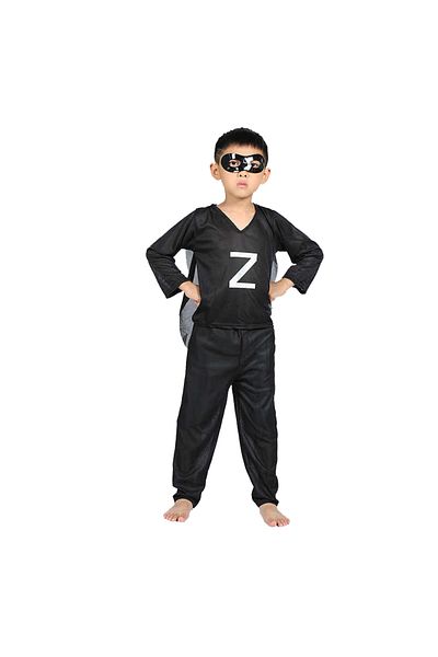 Depox Zorro costume for children, black, 3-5 years, 100-110 cm