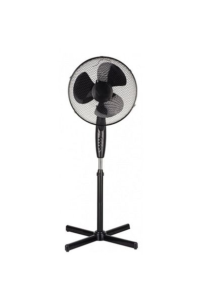FOXMAG24 Foot fan, 40W, 3 speeds, 40cm, metal/plastic, protective grille, non-slip, black