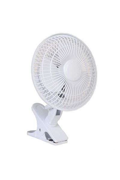 FOXMAG24 Portable table fan, foldable, telescopic, 4 speeds, battery-powered, non-slip, white