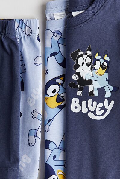 H&M 2'li Baskılı Pijama Takımı