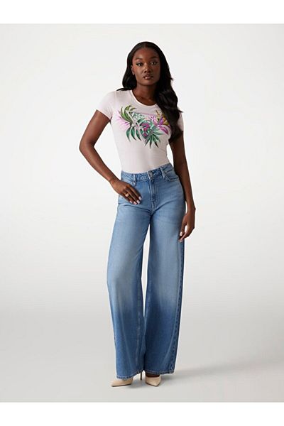 Guess Cn Ss Leaf Women's Slim Fit T-Shirt