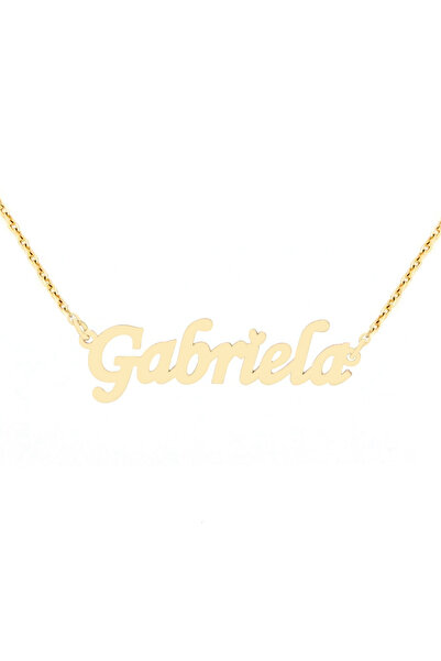 MOHI Fine Jewellery Lant cu nume Gabriela din aur galben de 14k