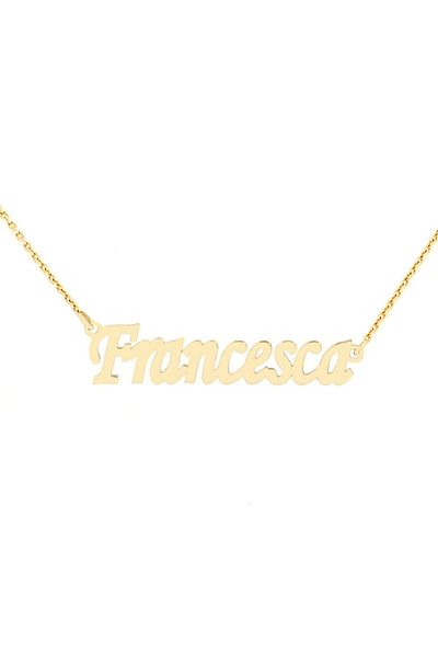 MOHI Fine Jewellery Lant cu nume Francesca din aur galben de 14k