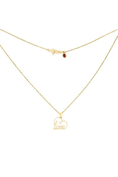 MOHI Fine Jewellery Lant model inima cu love din aur galben de 14k