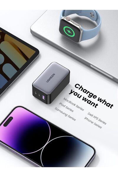 Generic UGREEN Nexode 65W 3-Port USB-C GaN Charger with 100W Cable