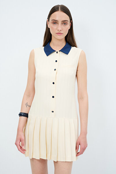 adL Erkek Yaka Mini Elbise