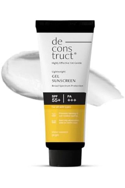 Deconstruct De-construct Face Gel Sunscreen SPF 50+ PA+++ | Gel Sunscreen for Oily, Combination, Normal Skin | B