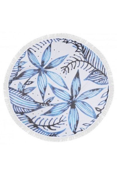 Lenjerii Deosebite Prosop de plajă rotund 100% bumbac cu ciucuri, Fouta violete
