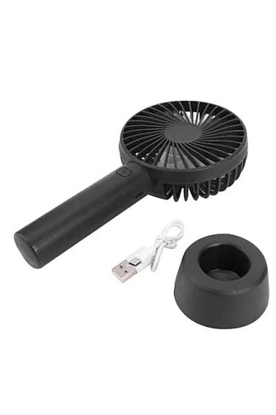 FOXMAG24 Mini portable fan, with battery, USB charging, power 2W, made of ABS, black