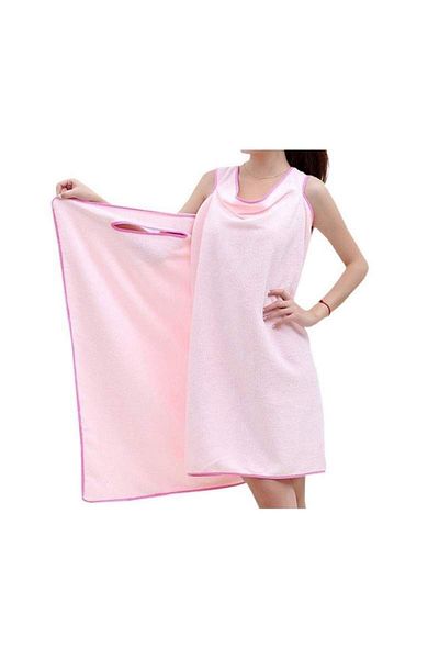 SIKS ® women's dress towel, with straps, 160 x 80 cm, pink