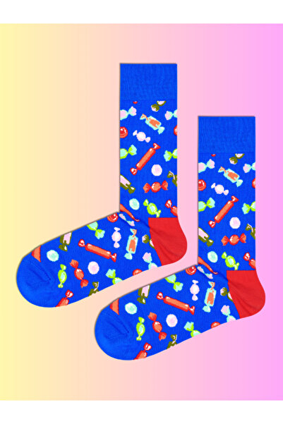 Shuttle Park Ειδική σειρά Happy Colorful Candy Pattern Socks Fun Άνετο σχέδιο Κάλτσες χωρίς ραφή