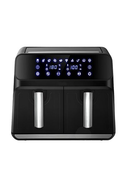 Teno Friteuza Dubla Fara Ulei Air Fryer Teno®, capacitate 8 L, 220-240 V, culoare negru