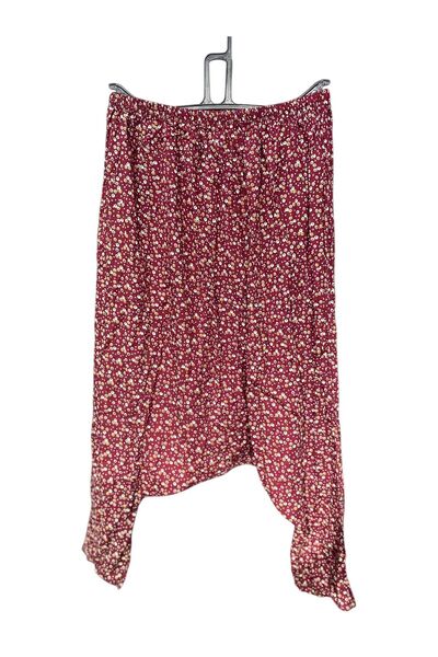 PARAF TEKSTİL Kadın Aşağıdan Ağlı Köy Şalvar Beli Lastikli Muhtelif Renkler E...