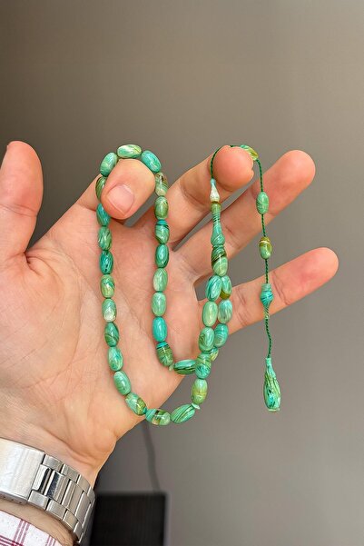 TESBİHKENTİ Mărgele de rugăciune din chihlimbar cu culoarea moară rară și man...