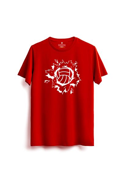 hakuof Printed Cotton Volleyball Training T-Shirt Volleyball Design