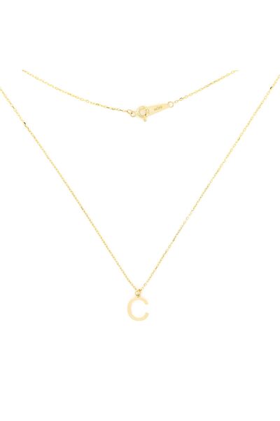 MOHI Fine Jewellery Lant cu initiala C din aur galben de 14k