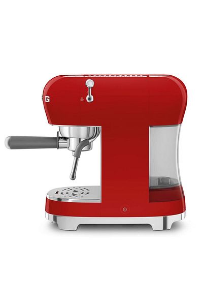 SMEG Smeg ECF02RDEU manual espresso machine, 1350 W, 15 bar, 1.1 L, 3 temperature settings (Red)