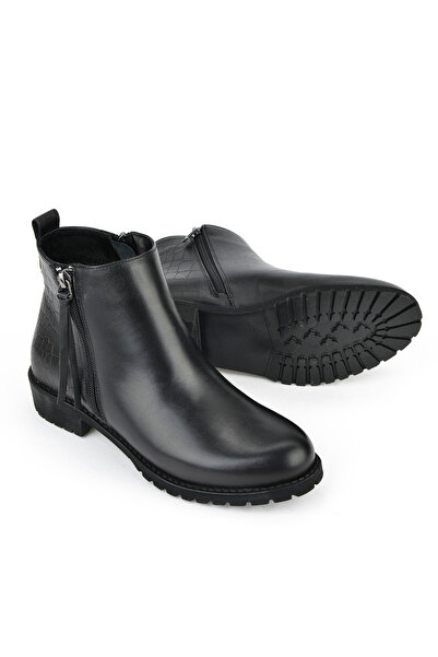 Ziya , Kadın Hakiki Deri BOT 15319Z6103 Siyah
