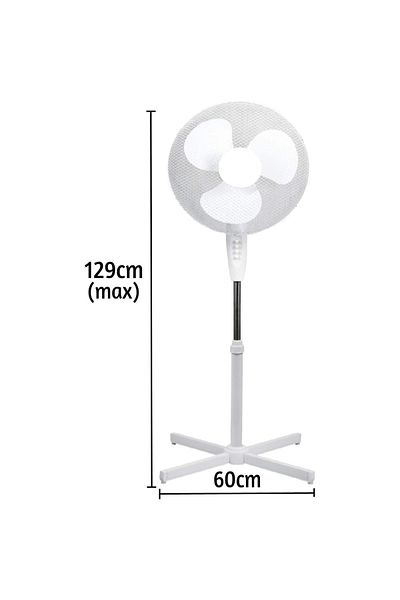 FOXMAG24 Foot fan, 3 speeds, ON/OFF, protective grille, non-slip base, gray