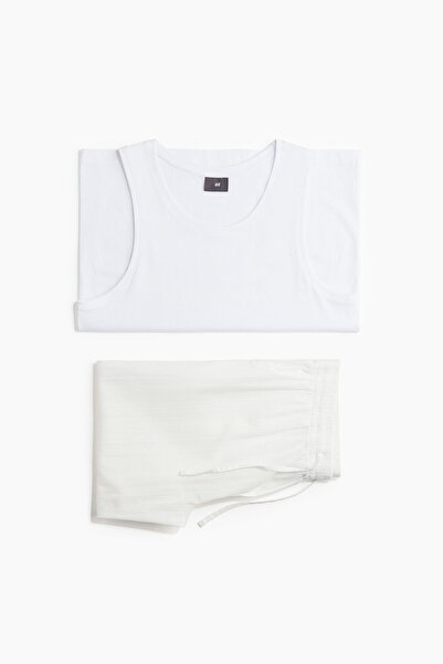 H&M Kolsuz Üst ve Altlı Pijama Takımı