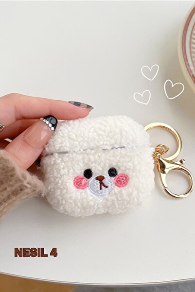 PSGT Airpod kılıfı Nesil 4 peluş oyuncak desen yumuşak koruyucu