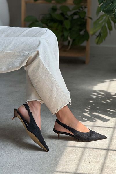 NİŞANTAŞI SHOES Rossa Black Suede Ankle Rubber Detail Women's Heeled Shoes