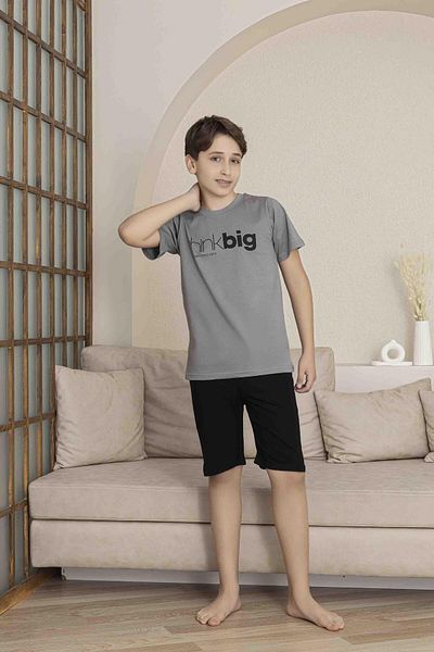 RAPAPA Boys' Bottom Top Short Sleeve Bermude Boy Shorts Suit Pajamas Suit 4006g