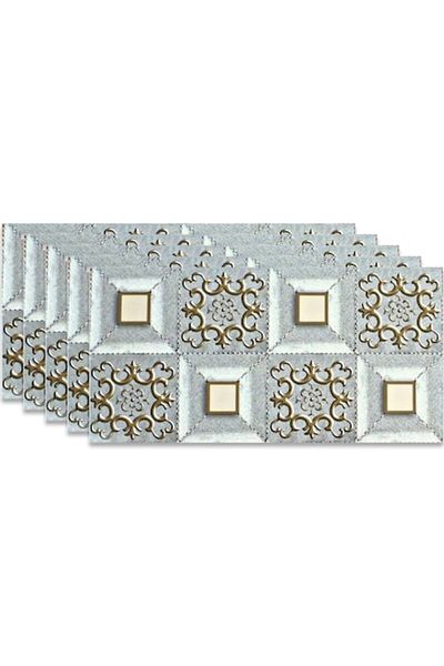 HOZRO Set of 100 x HOZRO self-adhesive imitation marble tiles, abstract pattern, for walls, covers a surface