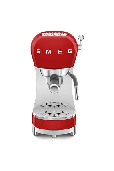 SMEG Smeg ECF02RDEU manual espresso machine, 1350 W, 15 bar, 1.1 L, 3 temperature settings (Red)