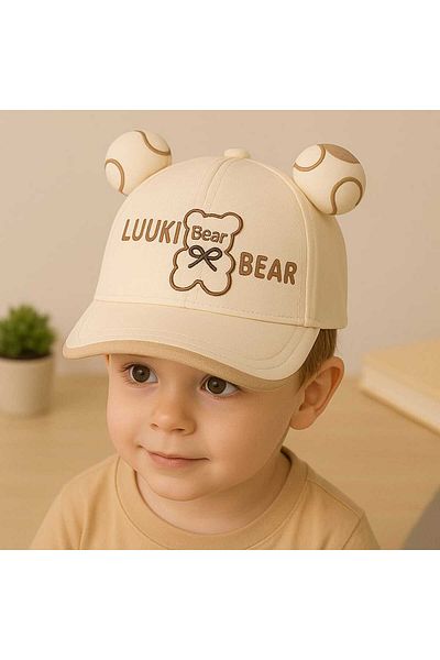 gigigiyim Bear Written Eared Boy's Hat