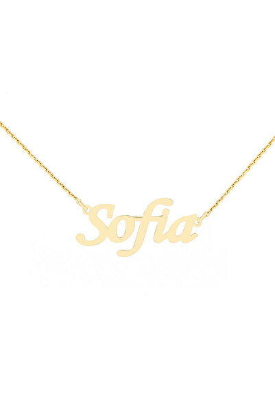 MOHI Fine Jewellery Lant cu nume Sofia din aur galben de 14k
