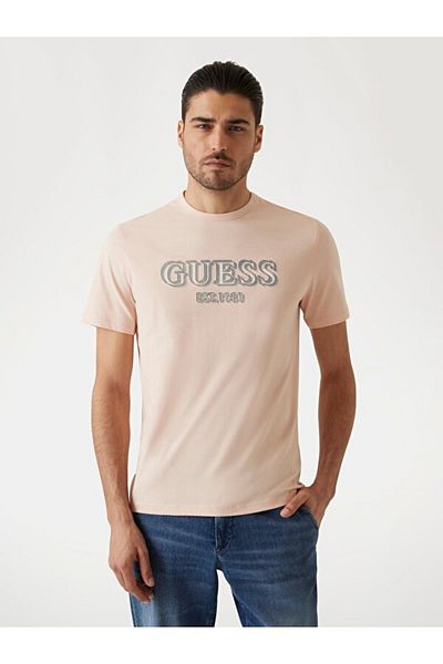 Guess Ss Cn Logo Men's Slim Fit T-Shirt