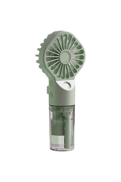 FOXMAG24 Portable hand fan, with water vapor, 4 speeds, ideal for travel, plastic, green