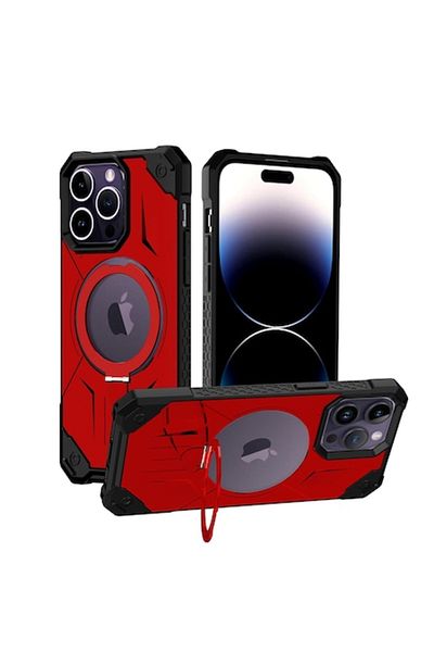 Gtech Husa Ring Stand G-Tech, Compatibila cu Apple iPhone 14 Pro, Antisoc Defender, Magsafe, Rosu