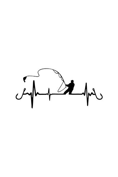 Reysa Tasarım ملصق سيارة الصيد مقاس 17×17 سم باللون الأسود