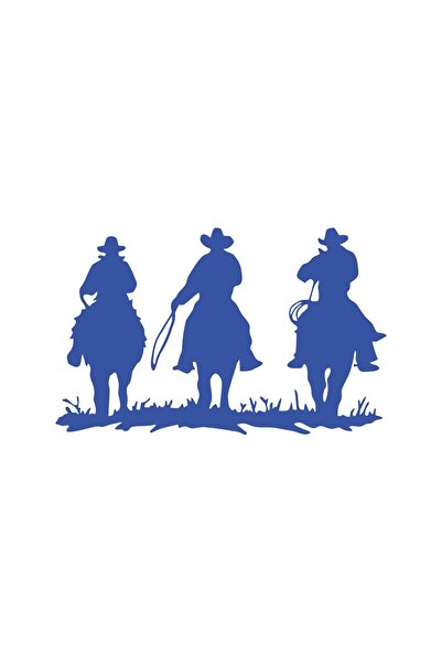 Reysa Tasarım Cowboys Car Sticker 17X17 cm Blue
