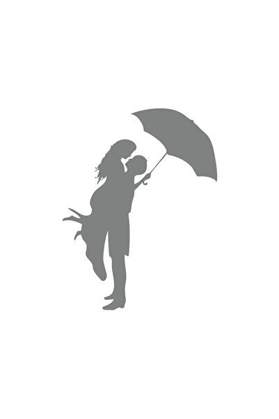 Reysa Tasarım ملصق سيارة رومانسي مقاس 17x17 سم باللون الرمادي