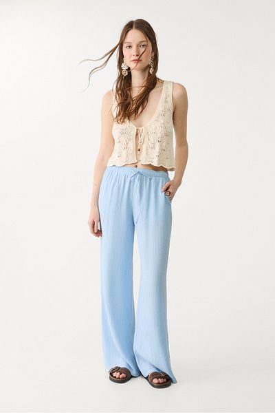 Stradivarius Flowing textured trousers