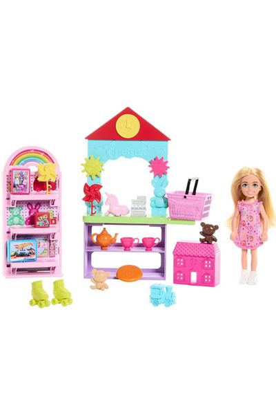 mattel Barbie Chelsea Can Be Playset, Chelsea's Toy Store, 20 Accessories