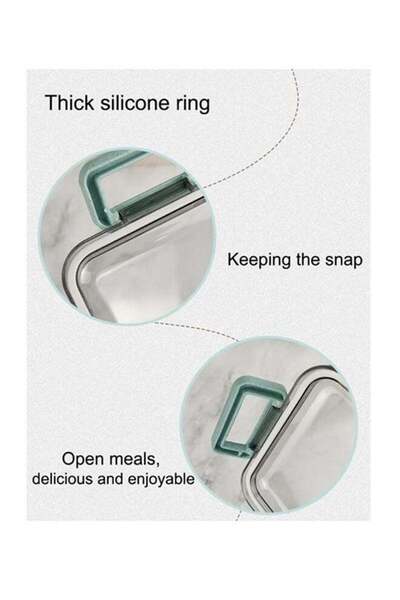 COOYA 1400ml Large Double Layer Lunch Box, Airtight and Leakproof, BPA Free, 17.5 x 8.1 x 8.5 cm, Blue