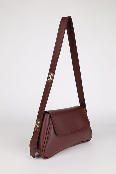 NOTHING Women's Burgundy Tan Cream Gold Lock Strap and Gold Accessory Scarf Gift Set of 2 Bags Alessamilan