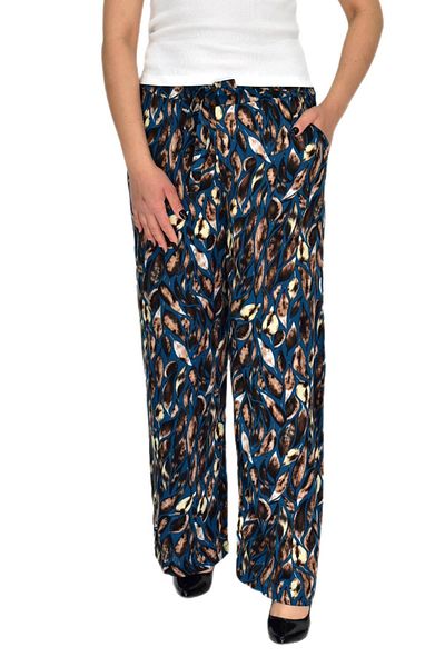 BAGLAN Women's Printed Loose-Legged Elastic Lace-Up Trousers Bgl-St04626