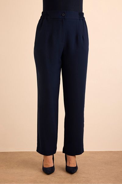 Aker Crepe Trousers with Elastic Waist Detail