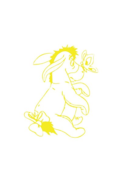 Reysa Tasarım ملصق سيارة على شكل حمار مقاس 17×17 سم باللون الأصفر