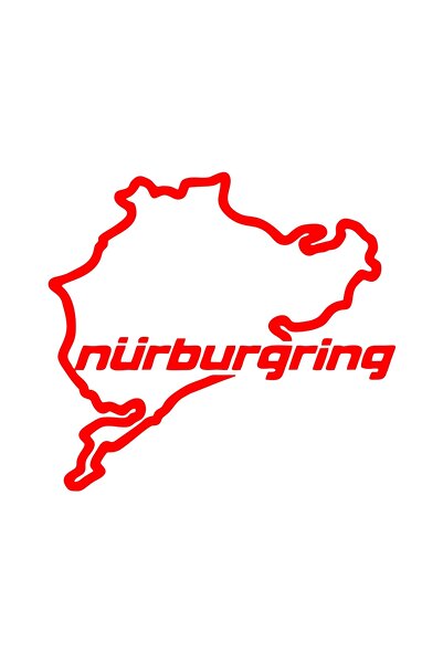 Reysa Tasarım Nürburgring Car Sticker 17X17 cm Red