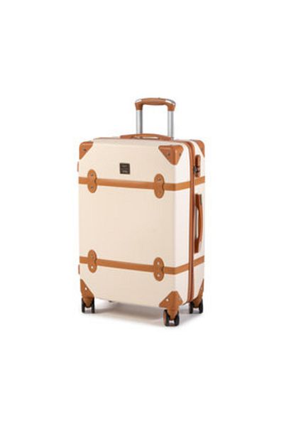 Semi Line Unisex Medium Suitcase T5506-0 natural