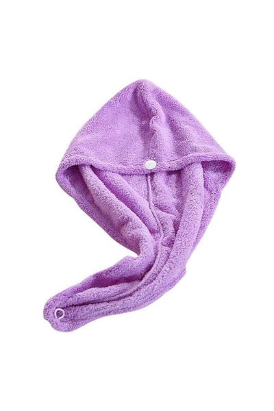 SIKS Microfiber Head Turban Towel For Long Hair, Quick Drying, Size 60 x 20 cm, Purple