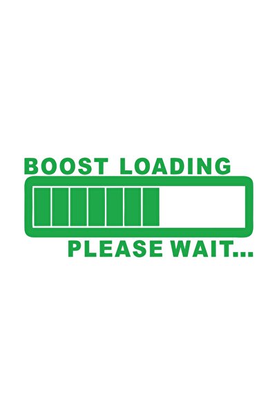 Reysa Tasarım ملصق سيارة Boost Loading مقاس 17x17 سم باللون الأخضر