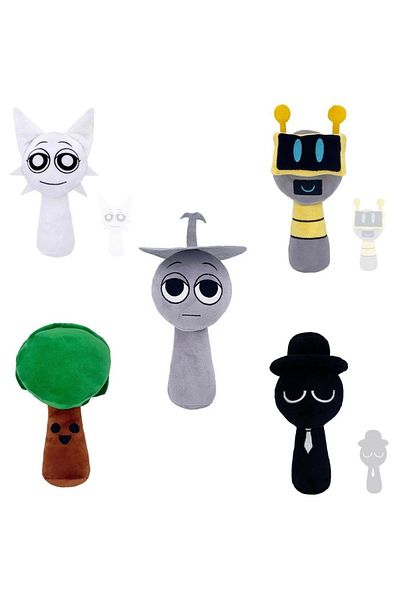OEM Set of 5 Plush Toys, Mystery Box 20 cm, Multicolor